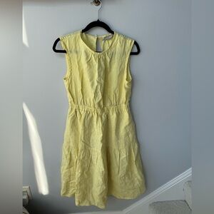 Everlane Linen Yellow Tiered Summer Dress